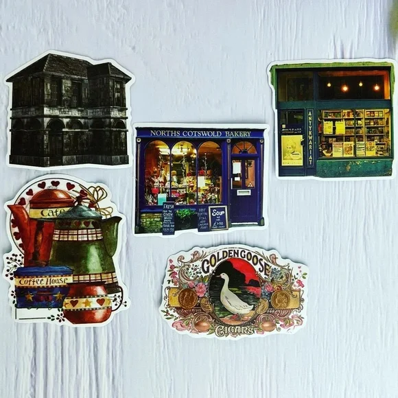 Old World Charm, Ornate Decor, Flowers, Books, Cherubs, And More, 50 Stickers - Picture 9 of 15